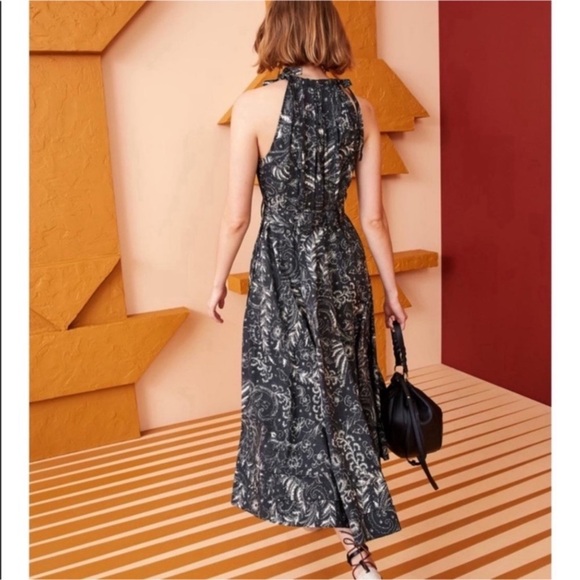 ULLA JOHNSON Joni midi dress in Blackbird Sz 8 - Picture 4 of 4